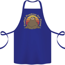 Sloth Tested Positive For Tired Funny Lazy Cotton Apron 100% Organic Royal Blue