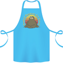 Sloth Tested Positive For Tired Funny Lazy Cotton Apron 100% Organic Turquoise