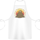 Sloth Tested Positive For Tired Funny Lazy Cotton Apron 100% Organic White