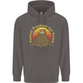 Sloth Tested Positive For Tired Funny Lazy Mens 80% Cotton Hoodie Charcoal
