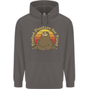 Sloth Tested Positive For Tired Funny Lazy Mens 80% Cotton Hoodie Charcoal