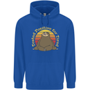 Sloth Tested Positive For Tired Funny Lazy Mens 80% Cotton Hoodie Royal Blue