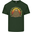 Sloth Tested Positive For Tired Funny Lazy Mens Cotton T-Shirt Tee Top Forest Green