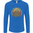 Sloth Tested Positive For Tired Funny Lazy Mens Long Sleeve T-Shirt Royal Blue