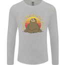 Sloth Tested Positive For Tired Funny Lazy Mens Long Sleeve T-Shirt Sports Grey