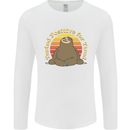Sloth Tested Positive For Tired Funny Lazy Mens Long Sleeve T-Shirt White