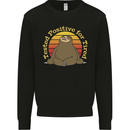 Sloth Tested Positive For Tired Funny Lazy Mens Sweatshirt Jumper Black