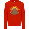 Sloth Tested Positive For Tired Funny Lazy Mens Sweatshirt Jumper Bright Red