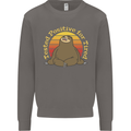 Sloth Tested Positive For Tired Funny Lazy Mens Sweatshirt Jumper Charcoal