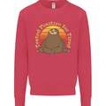 Sloth Tested Positive For Tired Funny Lazy Mens Sweatshirt Jumper Heliconia