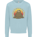 Sloth Tested Positive For Tired Funny Lazy Mens Sweatshirt Jumper Light Blue