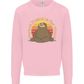 Sloth Tested Positive For Tired Funny Lazy Mens Sweatshirt Jumper Light Pink