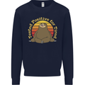 Sloth Tested Positive For Tired Funny Lazy Mens Sweatshirt Jumper Navy Blue