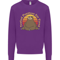 Sloth Tested Positive For Tired Funny Lazy Mens Sweatshirt Jumper Purple