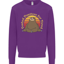 Sloth Tested Positive For Tired Funny Lazy Mens Sweatshirt Jumper Purple