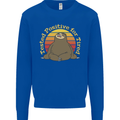 Sloth Tested Positive For Tired Funny Lazy Mens Sweatshirt Jumper Royal Blue