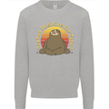 Sloth Tested Positive For Tired Funny Lazy Mens Sweatshirt Jumper Sports Grey