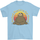 Sloth Tested Positive For Tired Funny Lazy Mens T-Shirt Cotton Gildan Light Blue