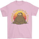 Sloth Tested Positive For Tired Funny Lazy Mens T-Shirt Cotton Gildan Light Pink