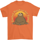 Sloth Tested Positive For Tired Funny Lazy Mens T-Shirt Cotton Gildan Orange