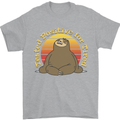 Sloth Tested Positive For Tired Funny Lazy Mens T-Shirt Cotton Gildan Sports Grey