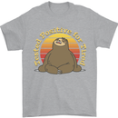 Sloth Tested Positive For Tired Funny Lazy Mens T-Shirt Cotton Gildan Sports Grey