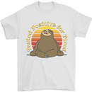 Sloth Tested Positive For Tired Funny Lazy Mens T-Shirt Cotton Gildan White