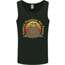 Sloth Tested Positive For Tired Funny Lazy Mens Vest Tank Top Black