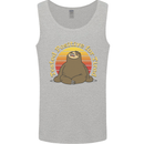 Sloth Tested Positive For Tired Funny Lazy Mens Vest Tank Top Sports Grey