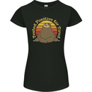 Sloth Tested Positive For Tired Funny Lazy Womens Petite Cut T-Shirt Black
