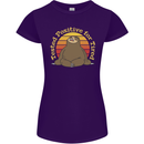 Sloth Tested Positive For Tired Funny Lazy Womens Petite Cut T-Shirt Purple