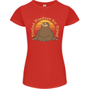 Sloth Tested Positive For Tired Funny Lazy Womens Petite Cut T-Shirt Red