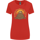 Sloth Tested Positive For Tired Funny Lazy Womens Wider Cut T-Shirt Red
