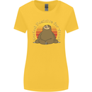 Sloth Tested Positive For Tired Funny Lazy Womens Wider Cut T-Shirt Yellow