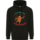 Sloth Wake Me Up When It's Christmas Childrens Kids Hoodie Black