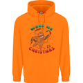 Sloth Wake Me Up When It's Christmas Childrens Kids Hoodie Orange