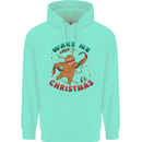 Sloth Wake Me Up When It's Christmas Childrens Kids Hoodie Peppermint