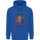 Sloth Wake Me Up When It's Christmas Childrens Kids Hoodie Royal Blue