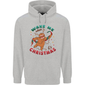 Sloth Wake Me Up When It's Christmas Childrens Kids Hoodie Sports Grey