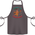 Sloth Wake Me Up When It's Christmas Cotton Apron 100% Organic Dark Grey