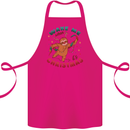 Sloth Wake Me Up When It's Christmas Cotton Apron 100% Organic Pink