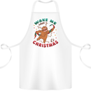 Sloth Wake Me Up When It's Christmas Cotton Apron 100% Organic White