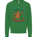 Sloth Wake Me Up When It's Christmas Kids Sweatshirt Jumper Irish Green