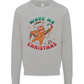 Sloth Wake Me Up When It's Christmas Kids Sweatshirt Jumper Sports Grey
