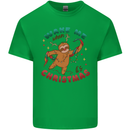 Sloth Wake Me Up When It's Christmas Kids T-Shirt Childrens Irish Green