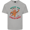 Sloth Wake Me Up When It's Christmas Kids T-Shirt Childrens Sports Grey