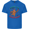 Sloth Wake Me Up When It's Christmas Mens Cotton T-Shirt Tee Top Royal Blue