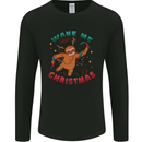 Sloth Wake Me Up When It's Christmas Mens Long Sleeve T-Shirt Black