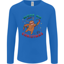 Sloth Wake Me Up When It's Christmas Mens Long Sleeve T-Shirt Royal Blue
