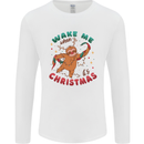 Sloth Wake Me Up When It's Christmas Mens Long Sleeve T-Shirt White